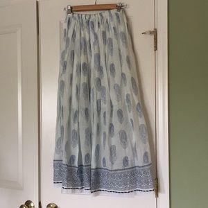 Beautiful white and blue peasant skirt